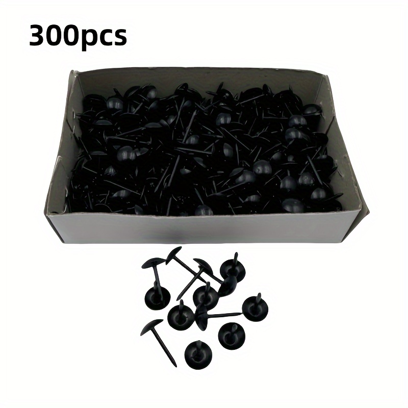 E-shop 300/1000 Stück schwarze Eisen-Sofanägel, Vintage-Nägel mit großem Kopf für weiche Verpackungen, Retro-Dekorationsnägel, runde