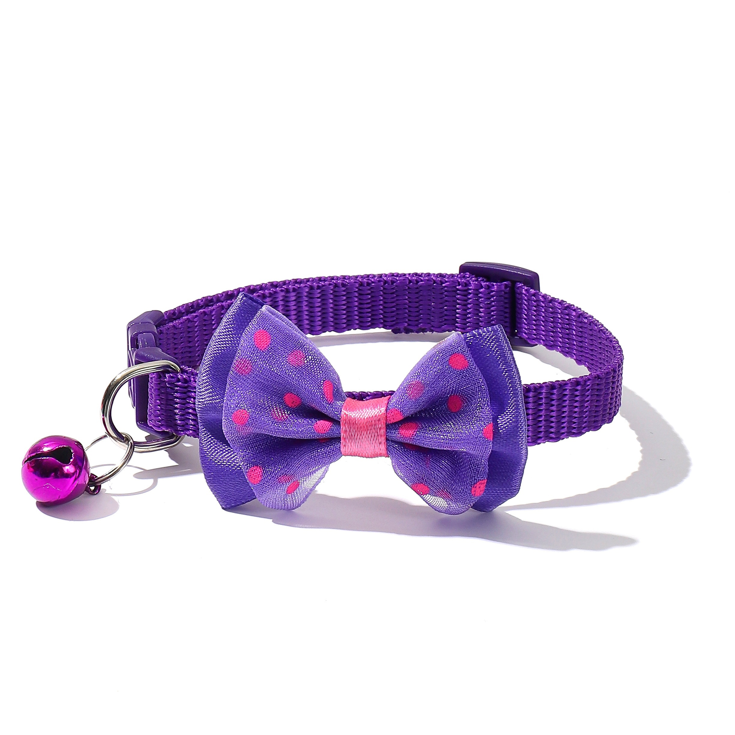 1pc polka dot bow pet collar adjustable   suitable for small cats and dogs Product details 2