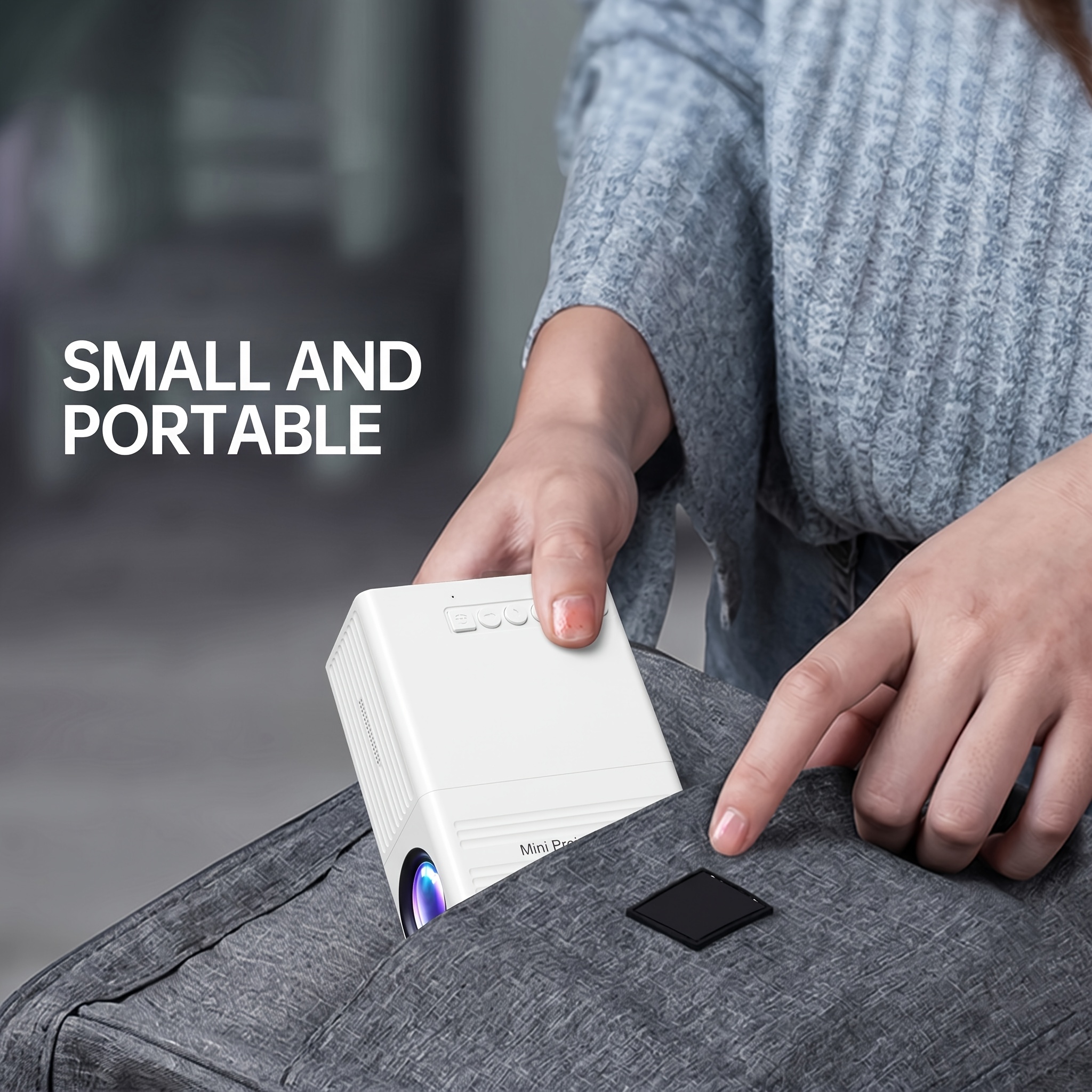 Portable Projector Supporting 1080P for Home Theater & Gaming