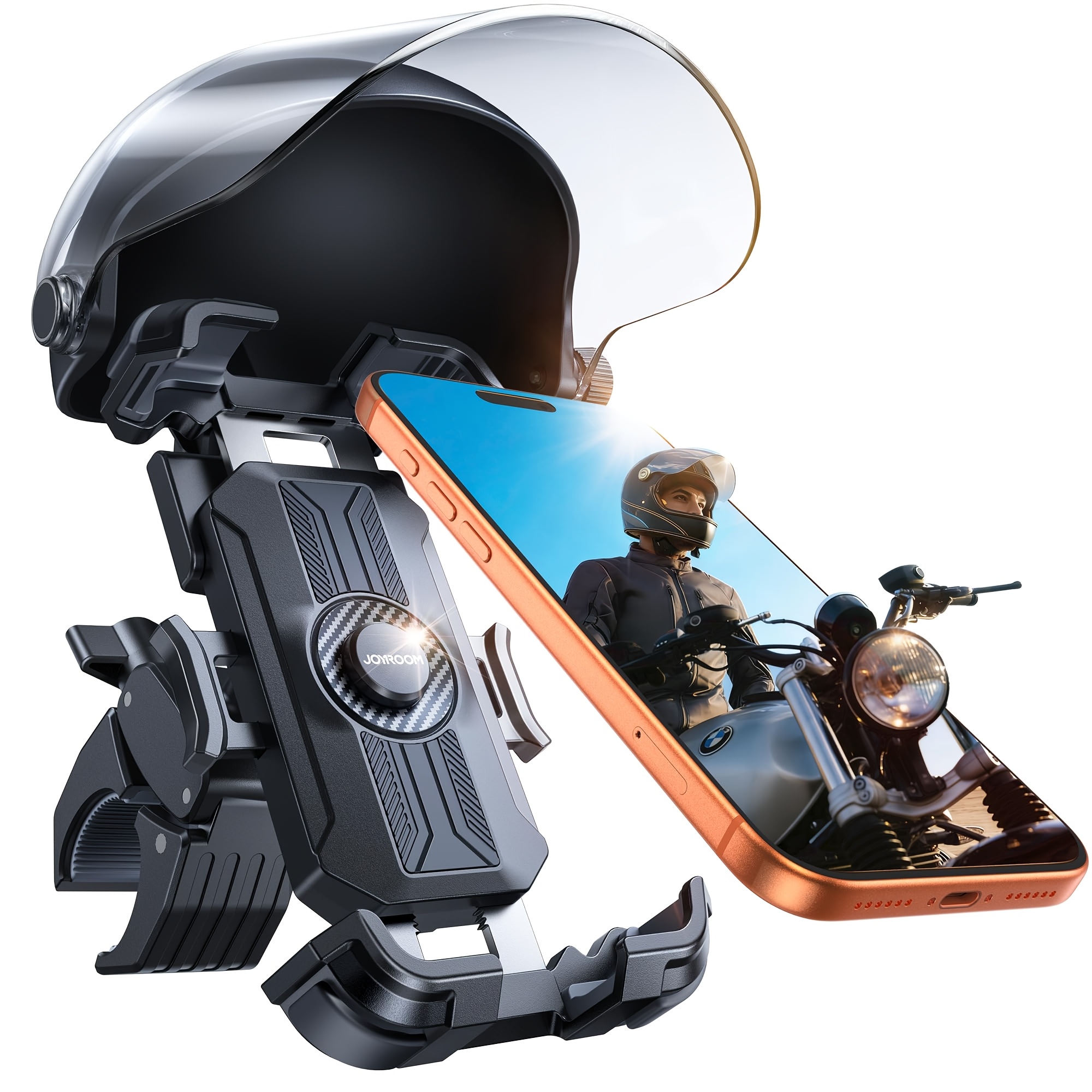 TEMU Supporto Telefono Moto, [Parasole e Protezione Surriscaldamento per ] Porta Telefono per Moto ATV Scooter, [ di a 120Mph] Supporto Telefono