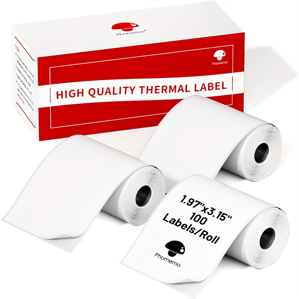 

3pcs Labels For M110, M220, M221, 1.97'' X 3.15''(50x80mm), 3 Rolls, 100 Labels/roll, Square, White, Self-adhesive Labels, Used For Address, Barcode, Labels, Price Tag Sticker Labels For Printers.