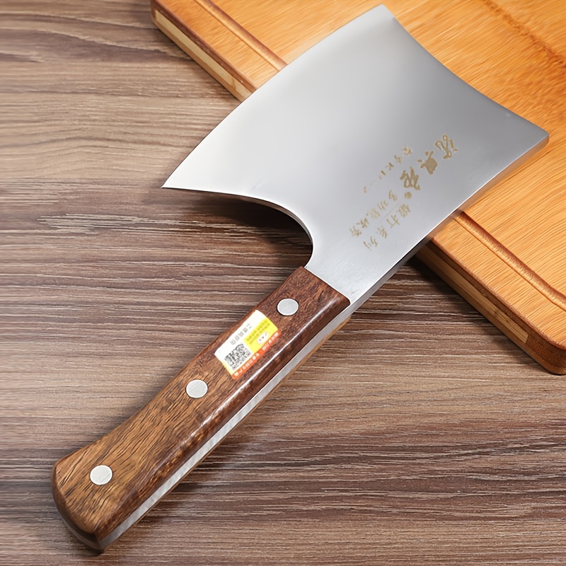 TEMU Thickened Stainless Steel Axe For Bone Cutting, Multi , Beating, Chopping, Multi Functional Stainless Steel Kitchen Knife For Bone Cutting, Cutting, Axe