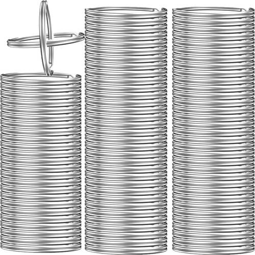 300pcs key rings bulk split key rings keychain rings and crafts 1 inch 25mm silvery