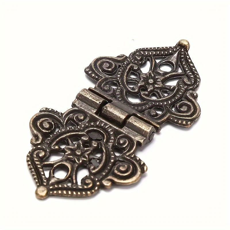 

6pcs Bronze Zinc Alloy Hinges - Decorative Miniature For Jewelry Boxes, Wooden Cabinets & Gift Boxes