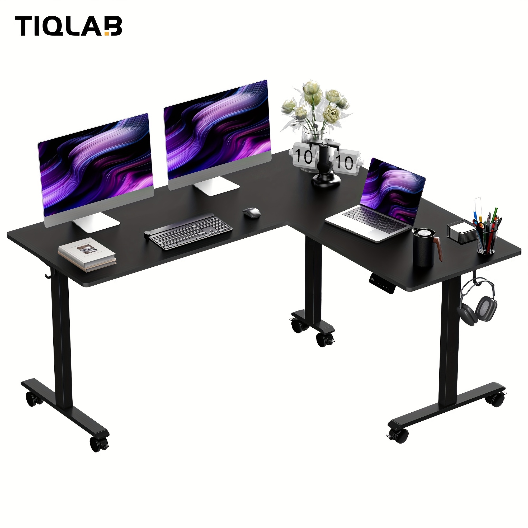 Tasha l shaped standing desk discount