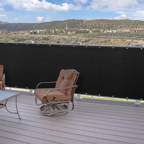 6 x 50 privacy screen fence heavy duty windscreen fencing cover with zip ties grommets uv protection shade mesh cloth for outdoor balcony railing yard patio