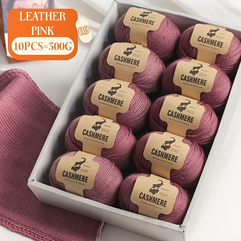 TEMU 10 Skeins Pack Of Angora-like Wool Knitting Yarn, Soft Warm Bulky Yarn, Crochet, Making Sweaters, Coats, Scarves, Hats, Hand Knitting Materials