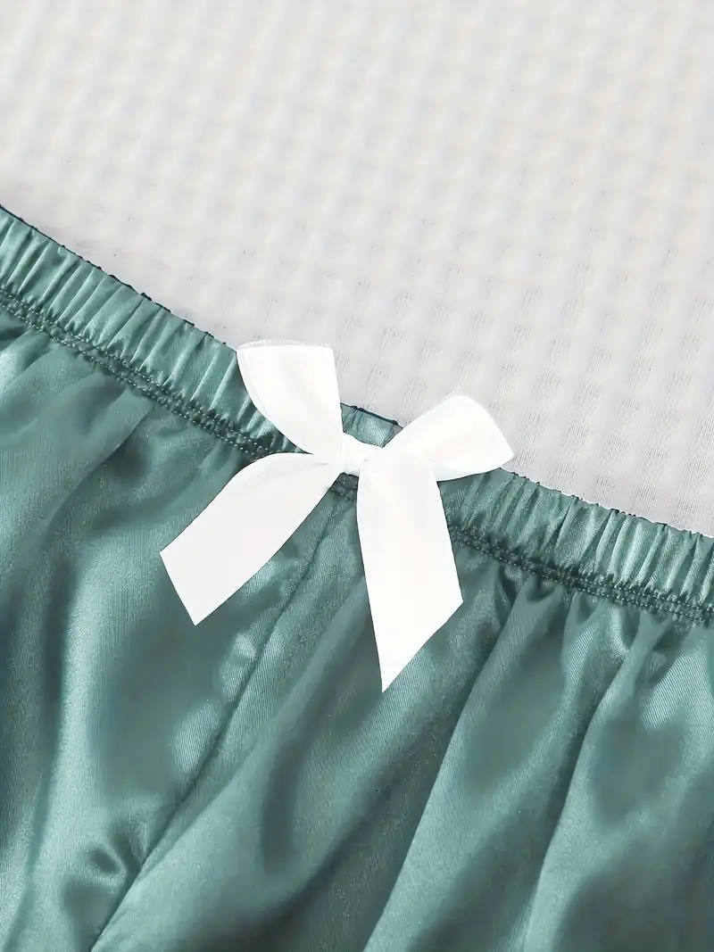 ladies satin silky plain pajama set Product details 2