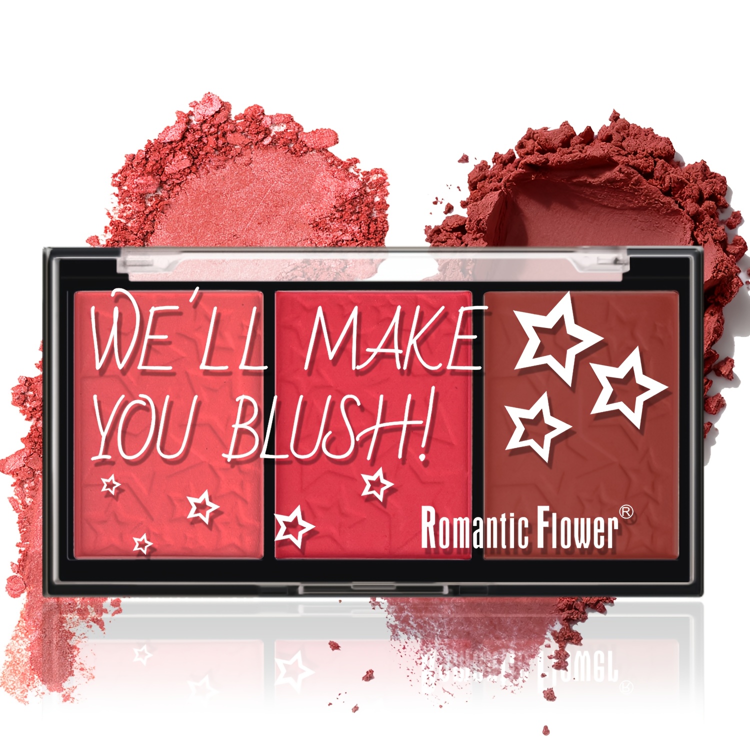 3 color high waterproof blush palette long lasting matte powder face blush with neutral shades for cheek color suitable for   events  
