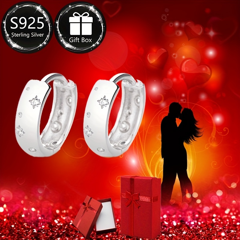 S925 Silver Star Earrings Hypoallergenic Material