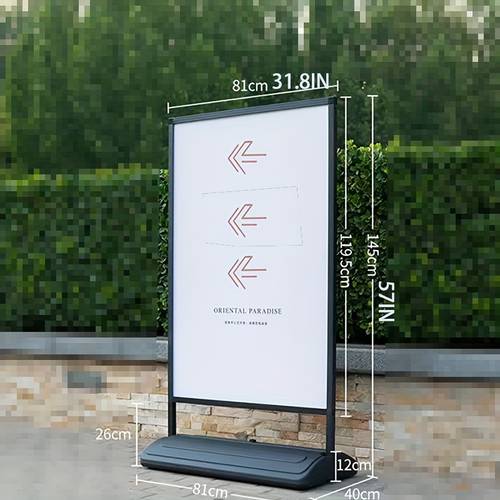 outdoor windproof commercial outdoor in front of shopping mall event venue celebration sign base water loading and weighting