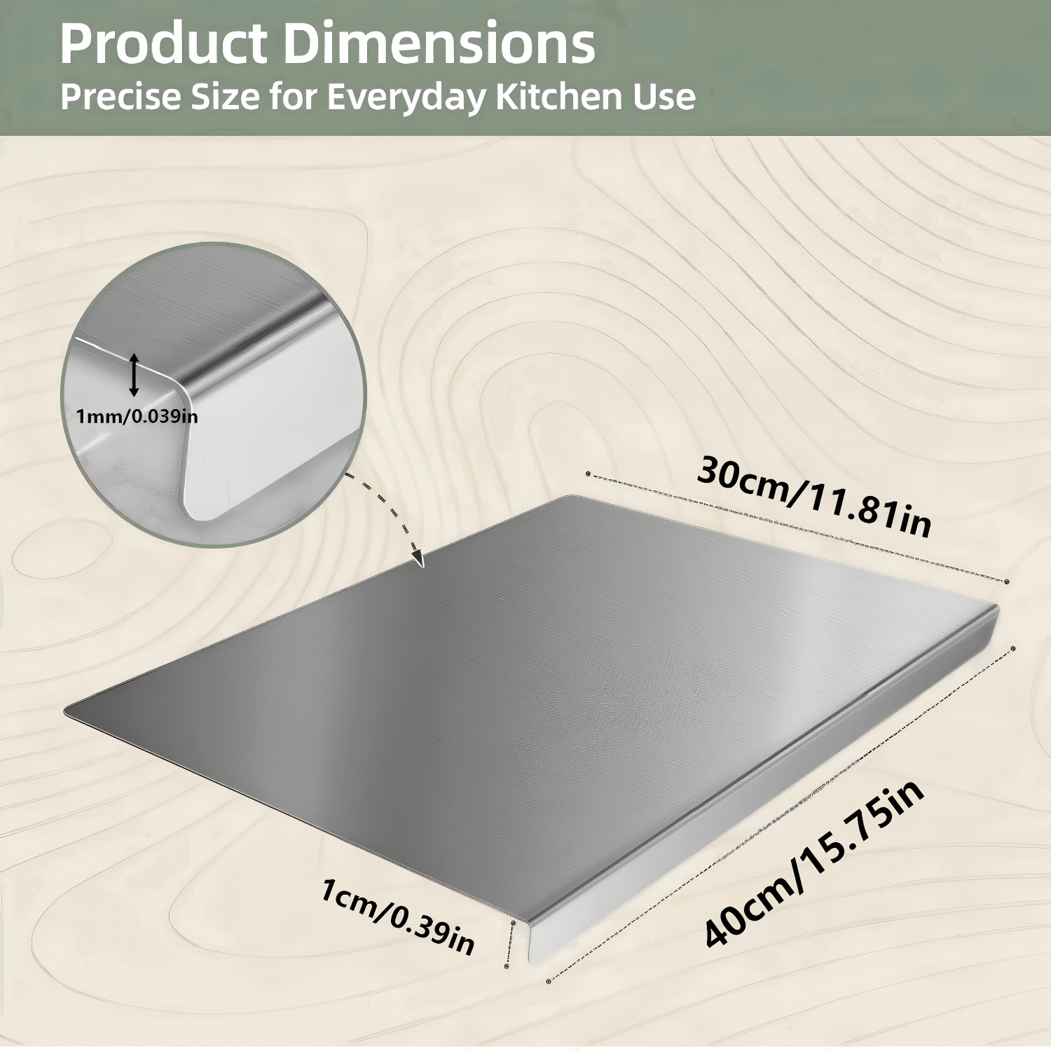 Image of Household Steel Cutting Board, Kitchenware, Meal Prep, Meal Prep Tools, Modern Cutting Board, Stylish Kitchen Tool, Rust-resistant Material, Easy To Clean, Multifunctional Cutting Board