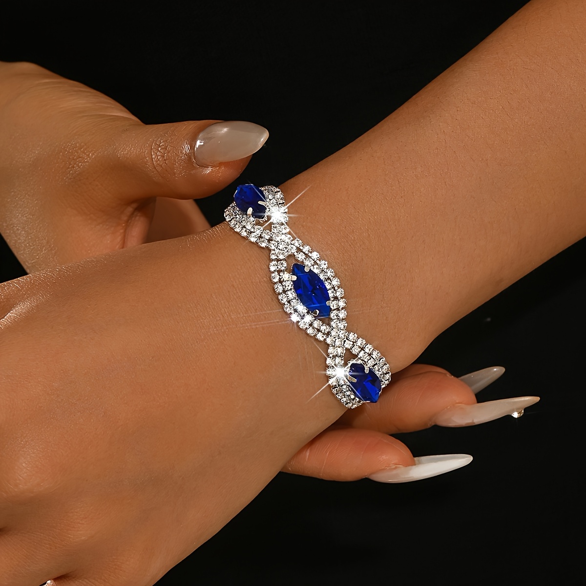 TEMU Pulsera de y con estilo para mujer, ajustable, pulsera deportiva de tenis, joyería para y vacaciones