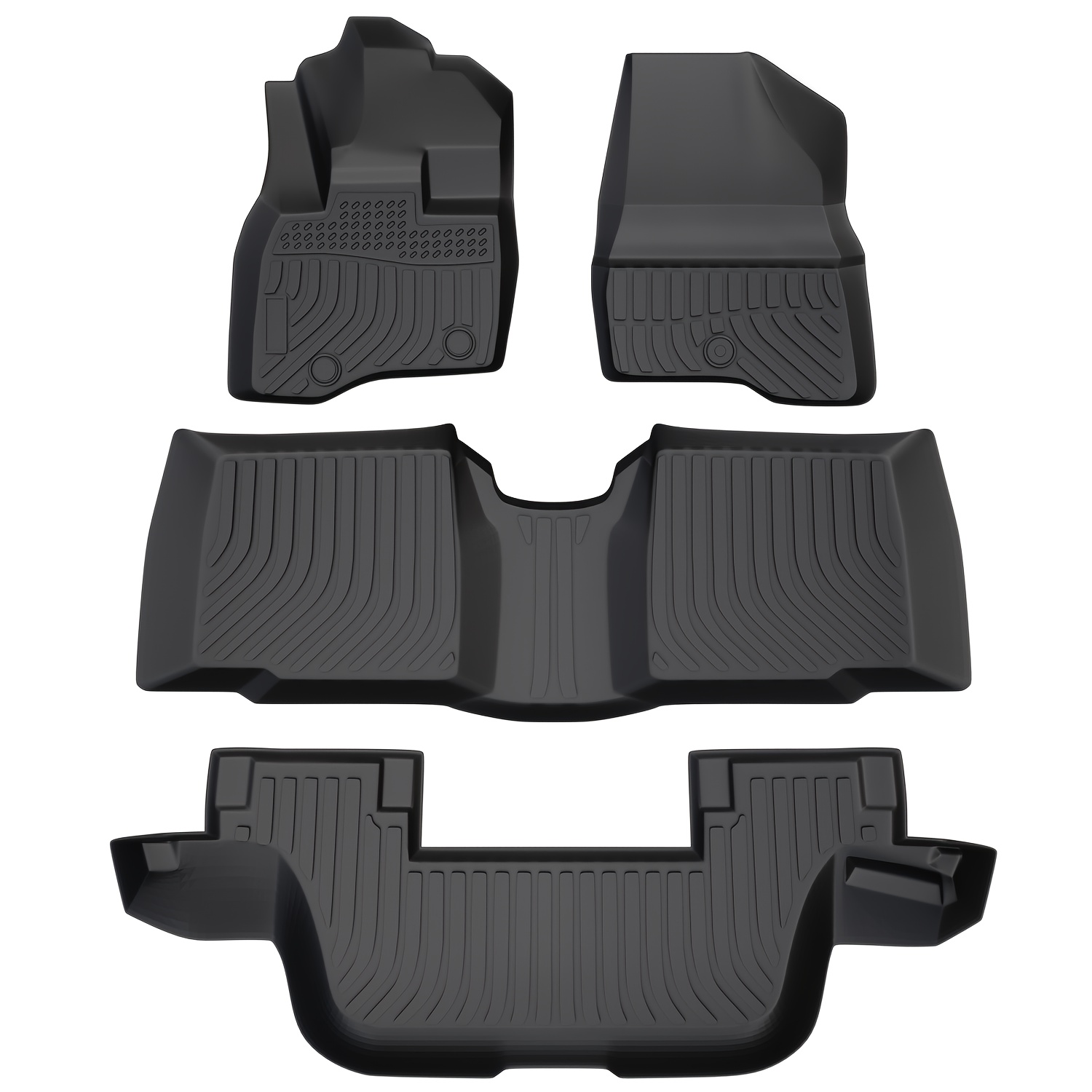 TEMU Orealauto Car Floor Mats Replacement For 7 Seats (bench Seats) 2015-2019 Durable Front Rear Heavy Duty Carpeted Storage All Weather Anti-slip