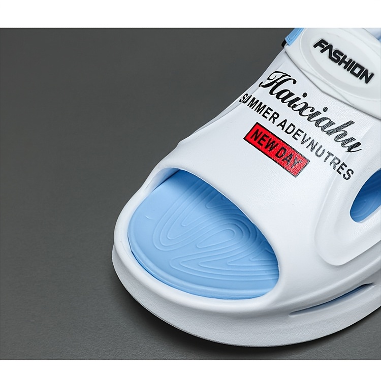 mens summer slip on slippers with anti slip eva thick sole dual purpose outdoor and casual beach sandals for driving Product details 4