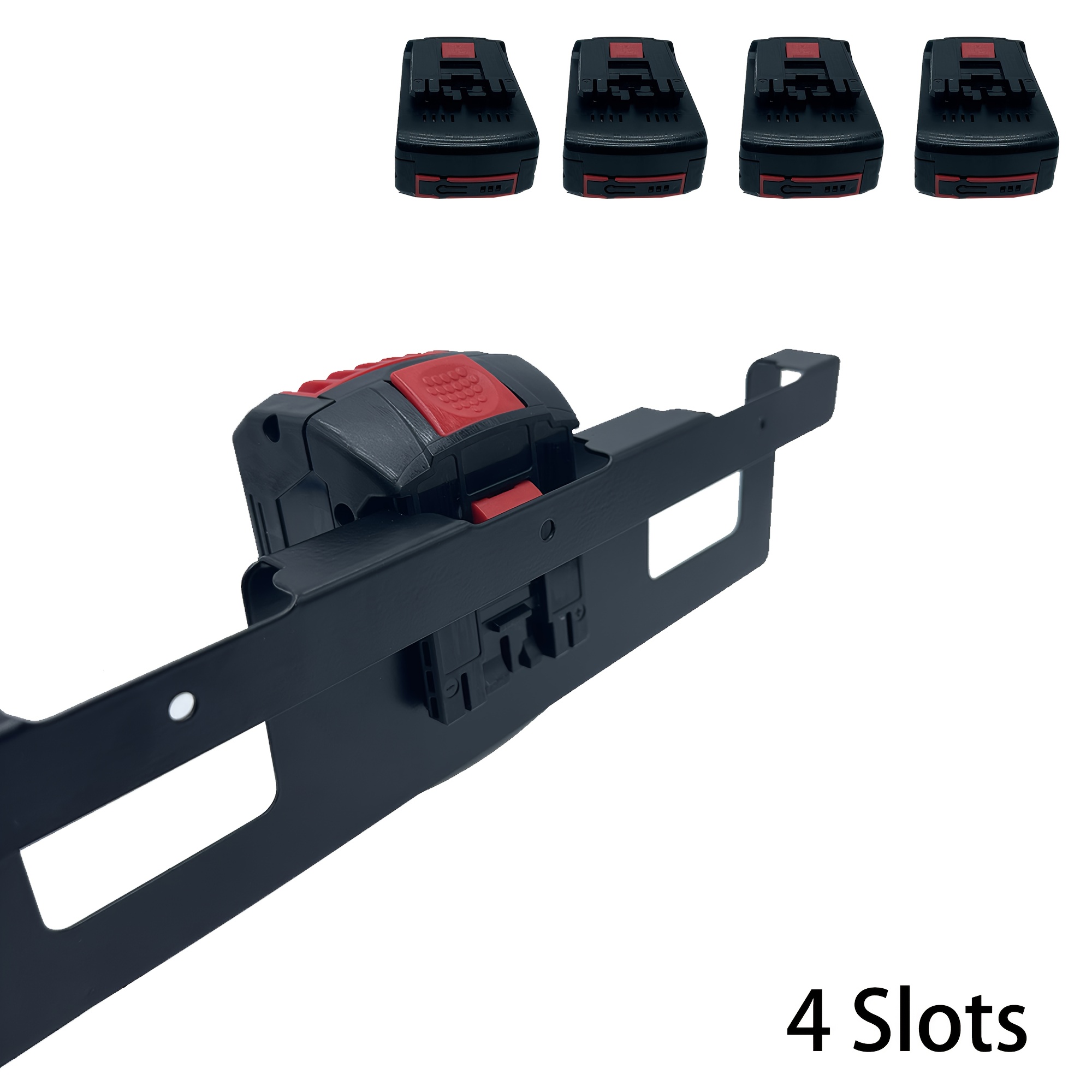 Image of 18v Battery Metal Storage Rack, Power Tool Battery Storage Rack, Battery Organizer Metal Rack, B 18v 4-slot Battery Storage Rack, Storage Racks