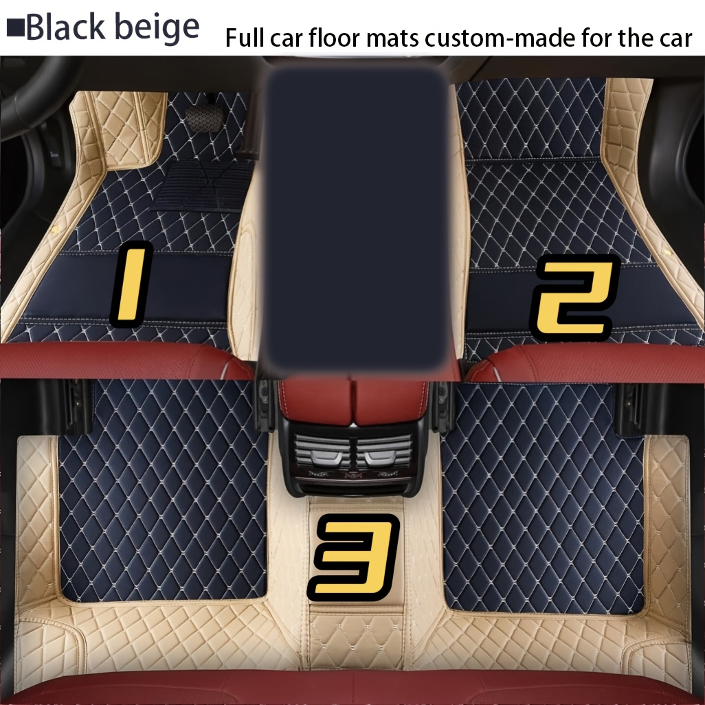 TEMU Pu Leather Car Floor Mats For C4 Grand Picasso 2006-2013, Carpet Rug Foot Pads, Interior Accessories, Full Set