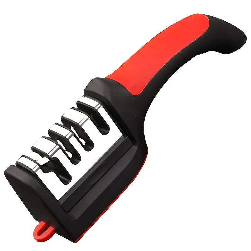 1 professional knife sharpener heavy duty grade 4 sharpener with steel construction non slip base no electricity needed for kitchen camping workshop ideal mothers day gift for home cooks tool sturdy construction reliable performance manual sharpening tool camping gear Product details 0