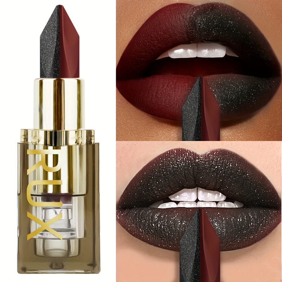 Lipstick, Matte, Pearlescent, Red, Black