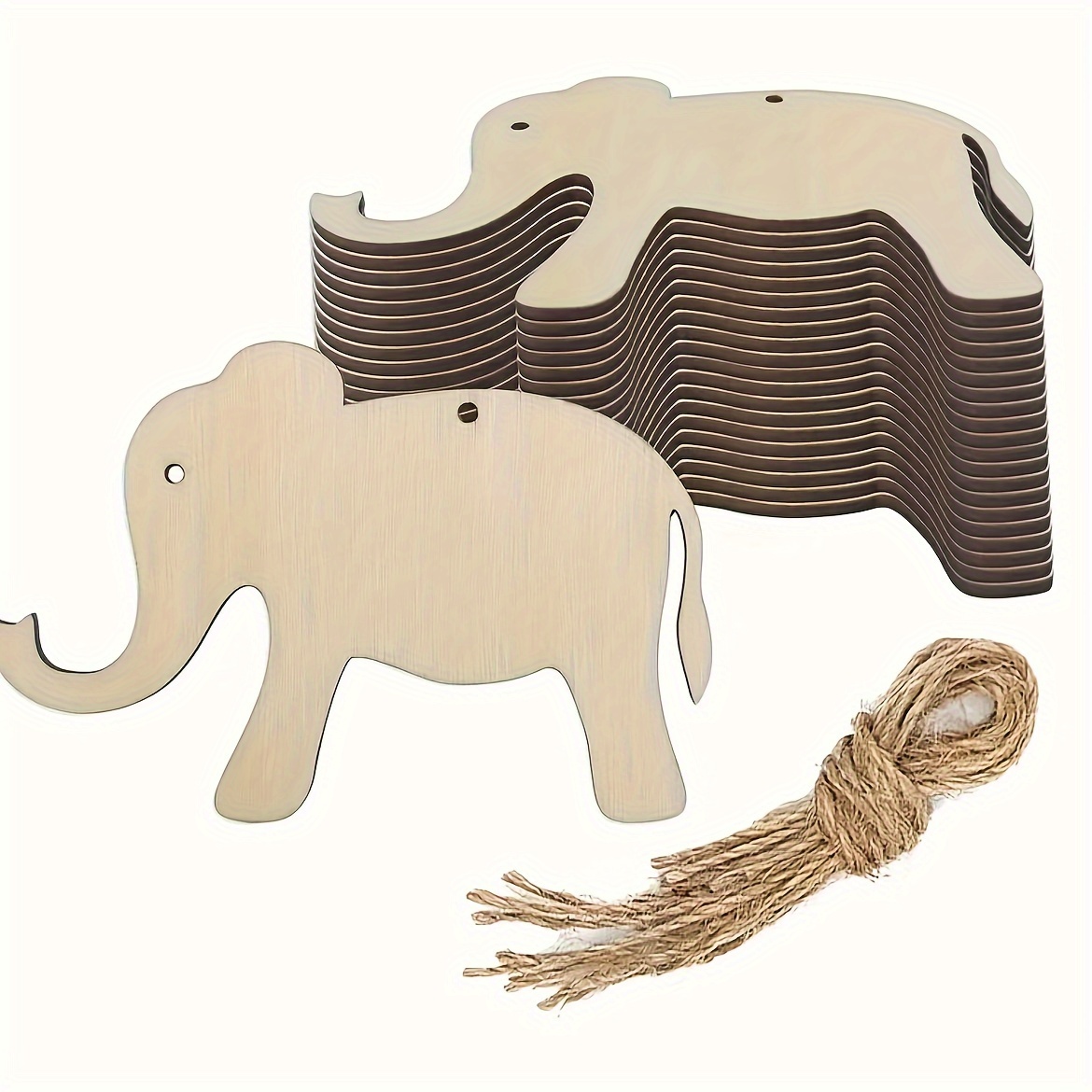 

20pcs Wooden Elephant Forest Animal Home Decoration Party Decorations.