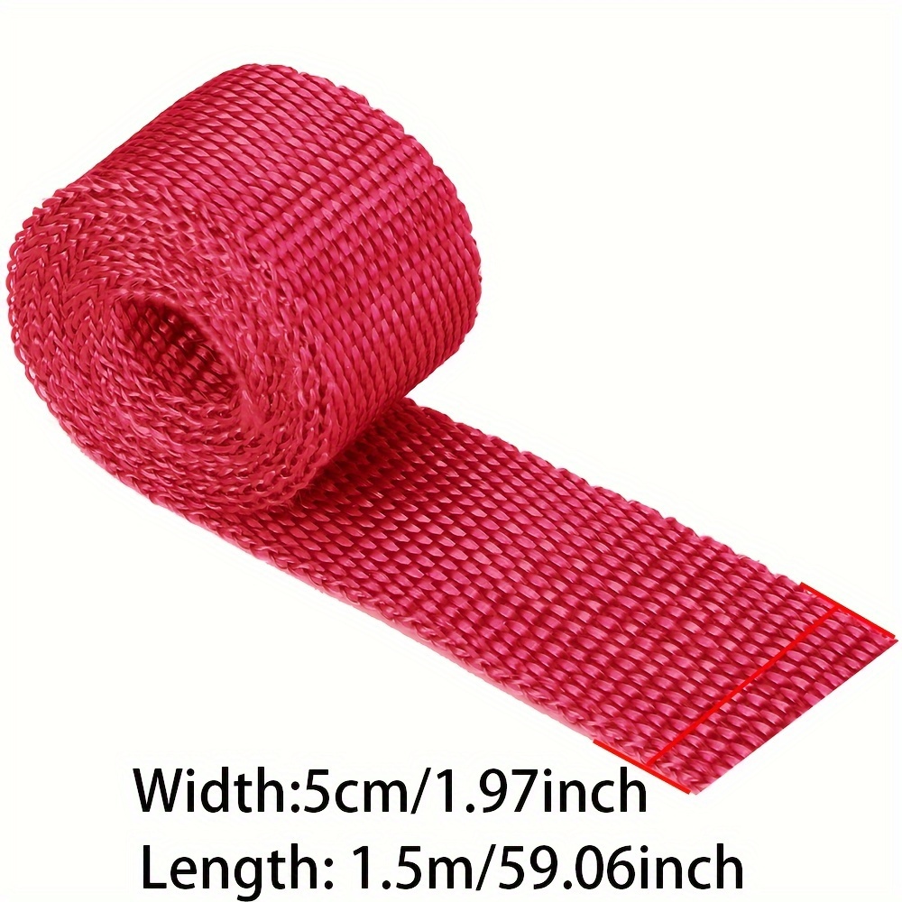 Image of 5cm X 1.5m 2 X 5ft 900-1200 Degree Temperature Fiberglass Exhaust Tape Thermal Insulation Roll Resistant Pipe Tape