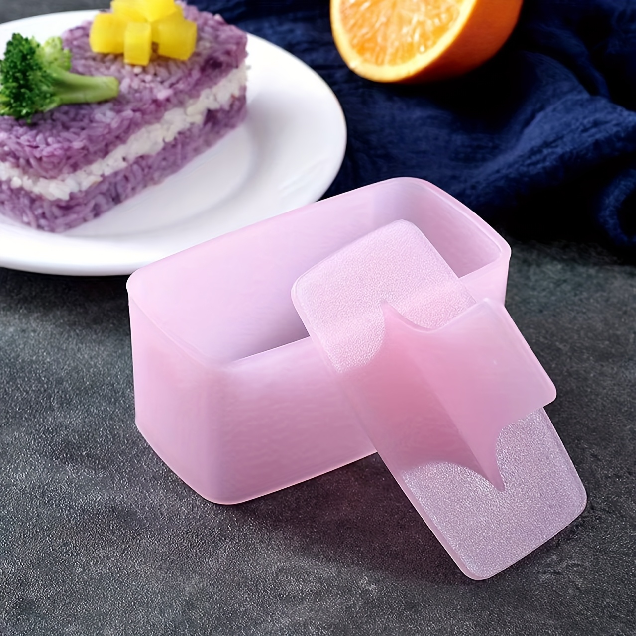 TEMU Rectangular Sushi Mold - Durable Plastic, , Ideal For Layered Rice And Sushi Rolls, And Party Preparation, Sushi Making Essentials|rectangular