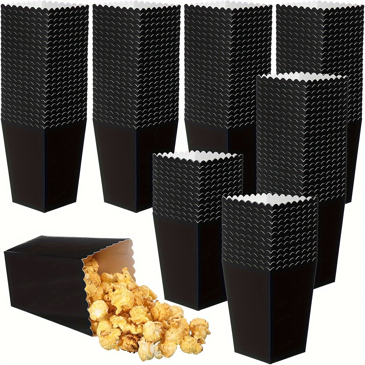 

Party Popcorn Boxes - 40/20/8 Pack - Black, Multi-purpose, Closure, Paper Material, Perfect For , Easter, Thanksgiving, Valentine's Day, Graduation, And