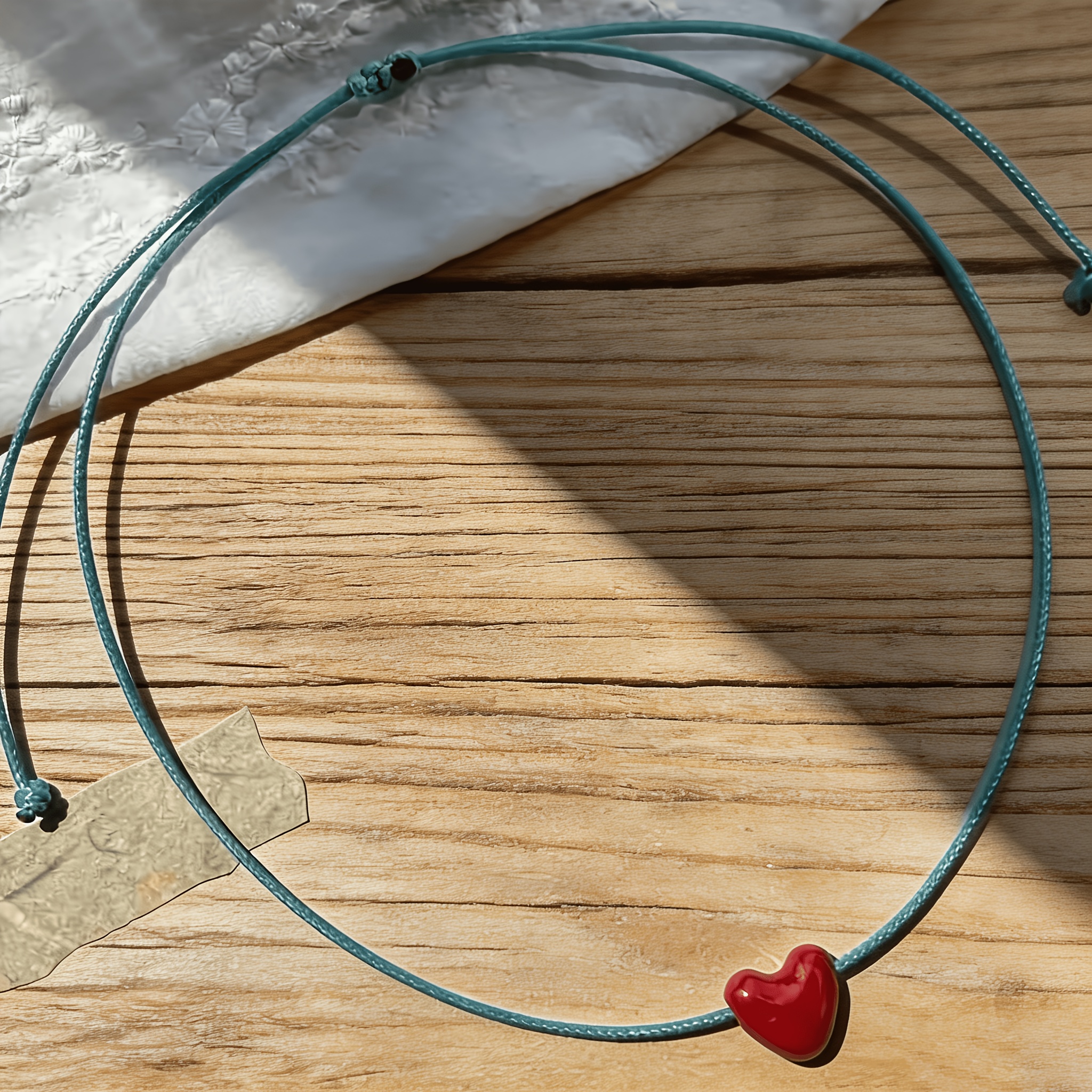 Minimalist Handcrafted Ceramic Star and Heart Pendant Necklace