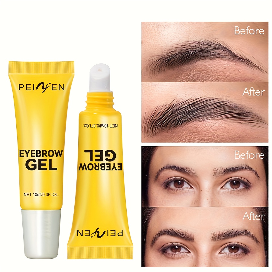 2 Pack Waterproof Long-lasting Brow Styling Gel - Sweat-resistant Clear Brow Styling Gel With Applicator Brush For Perfect, Wild-looking, Natural-looking Brows Suitable For Types