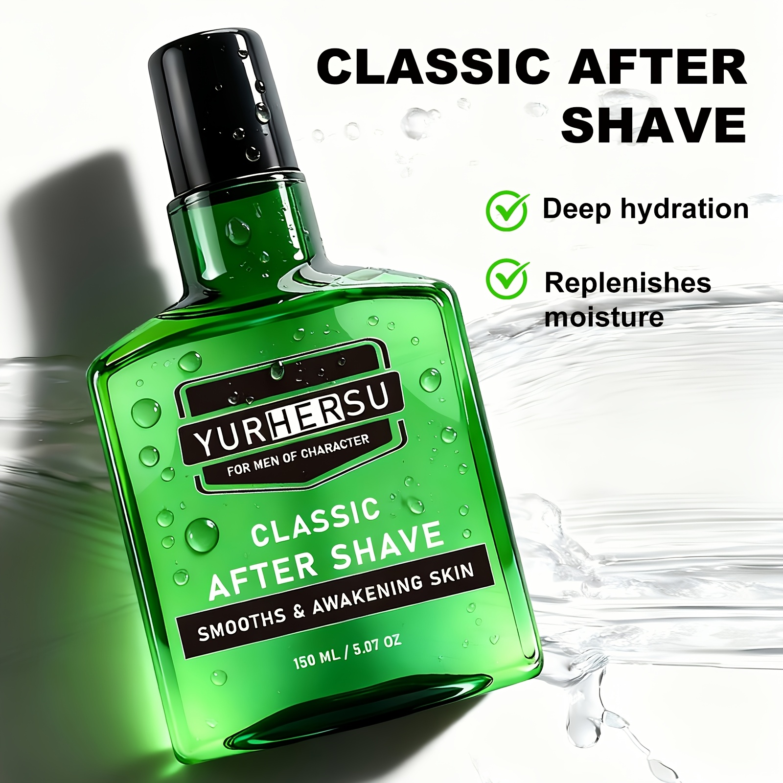 Image of After-shave Lotion, Classic Fragrance, Shaving Preparation, Aloe Vera And Centella Asiatica. Perfect For Post-shave Care, Ideal As A Gift For Your Boyfriend Or Father On Special Occasions