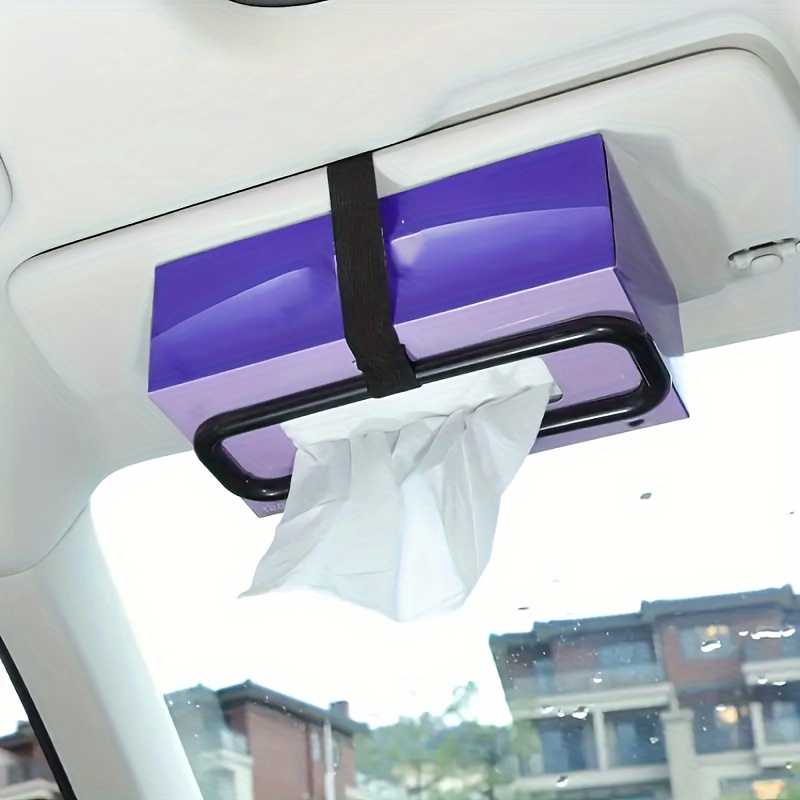 Car Sun Visor Tissue Holder - Durable Pp Material, Adjustable Strap, Easy-to-use For Secure Tissue Storage In Vehicles, Sun Visor For Car