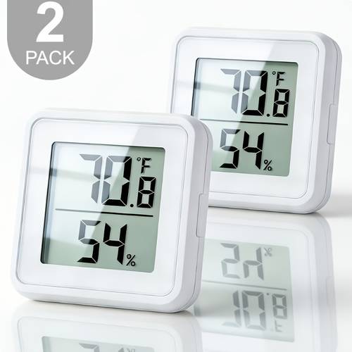 Household Thermo-Hygrometer 2 Pack, Magnetic And Stand 2-In-1 Installation, Fast 5S Data Refresh, Temperature Unit Switch Home Indoor Humidity Temperature Tester