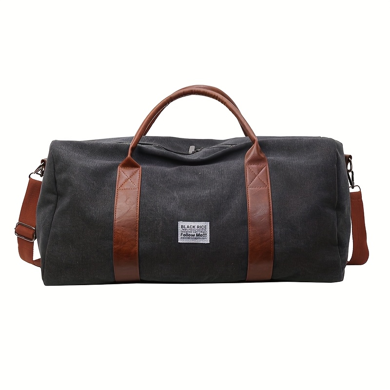 TEMU Large Capacity Travel Bag, Vintage Washed, Suitable For Sports Fitness And Luggage Organizer For Vacation Camping
