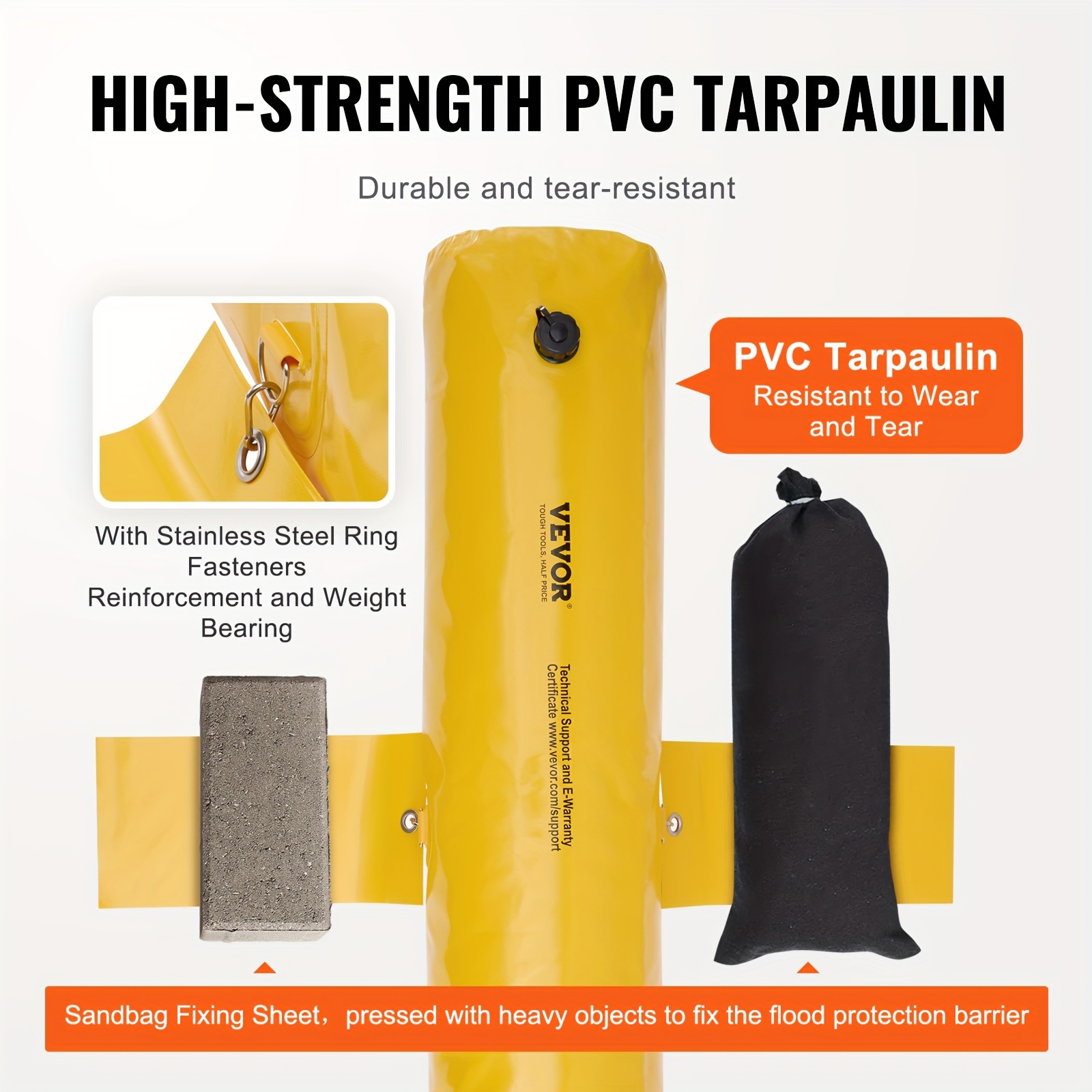 Barrières anti-inondation sacs anti-inondation alternatifs aux sacs de  sable, lot de 4, barrière anti-inondation barrières d'ea - Main Image