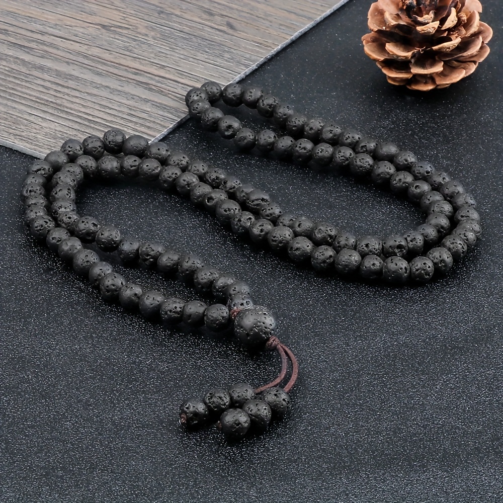 108 Bead Natural Stone Beaded Necklace