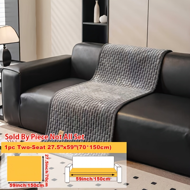 TEMU 1pc Plush Sofa Cover, Winter Warm And Thick Soft Sofa Protection Cover, Machine Washable Anti-slip Protection Sofa, Pet-friendly Sofa Cushion,