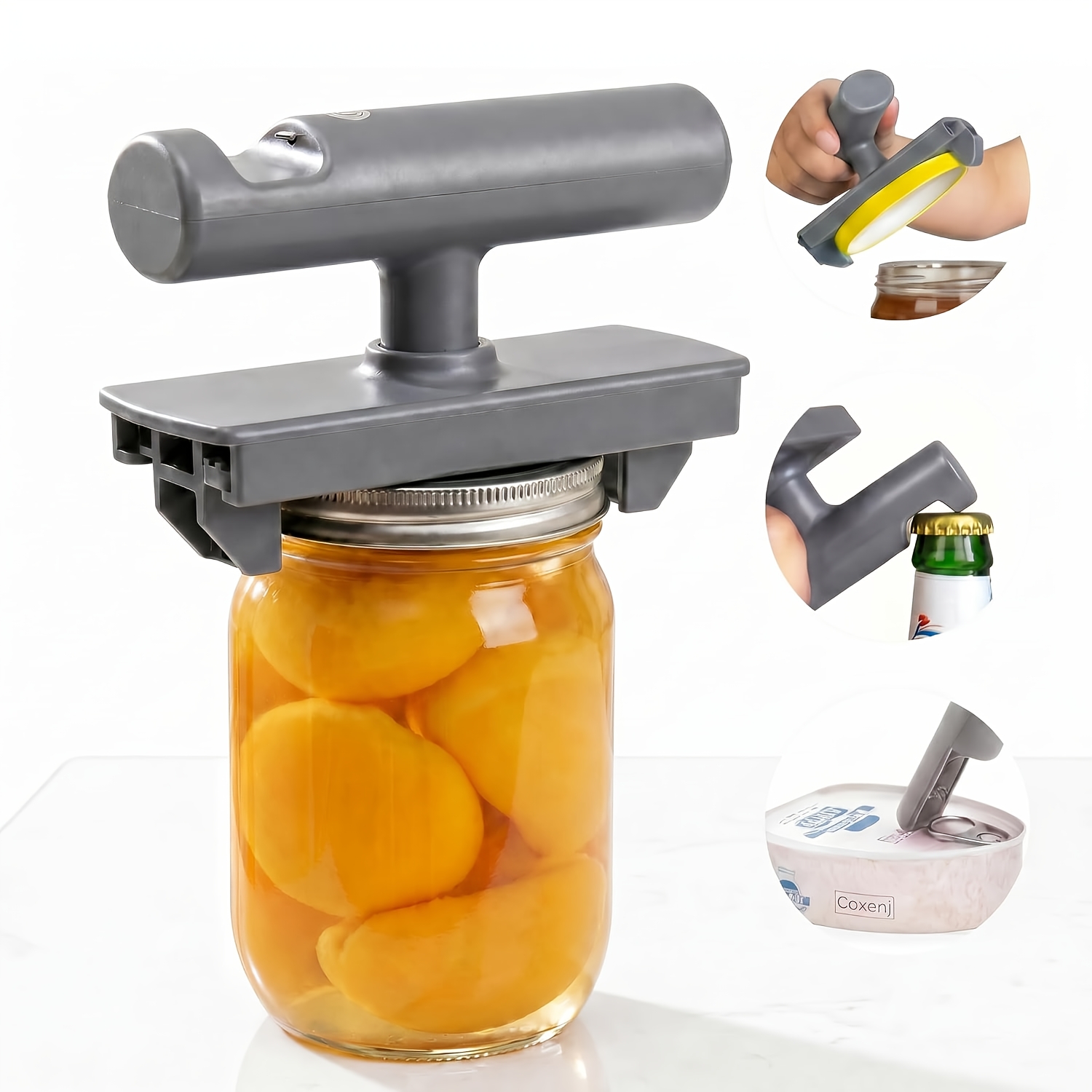 TEMU 3-in-1 Jar Opener, Can And Bottle Opener Easy For Arthritis Hands Spiral Handle