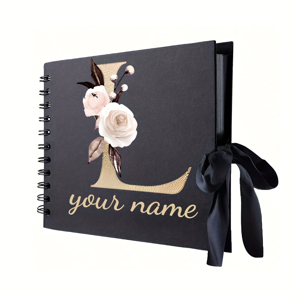 TEMU 1pc 60-page () Album, Craft Paper For Wedding Guest Book, Anniversary Memoirs, Family Diy Scrapbooking - For Diy Crafts, Christmas Gifts (black,