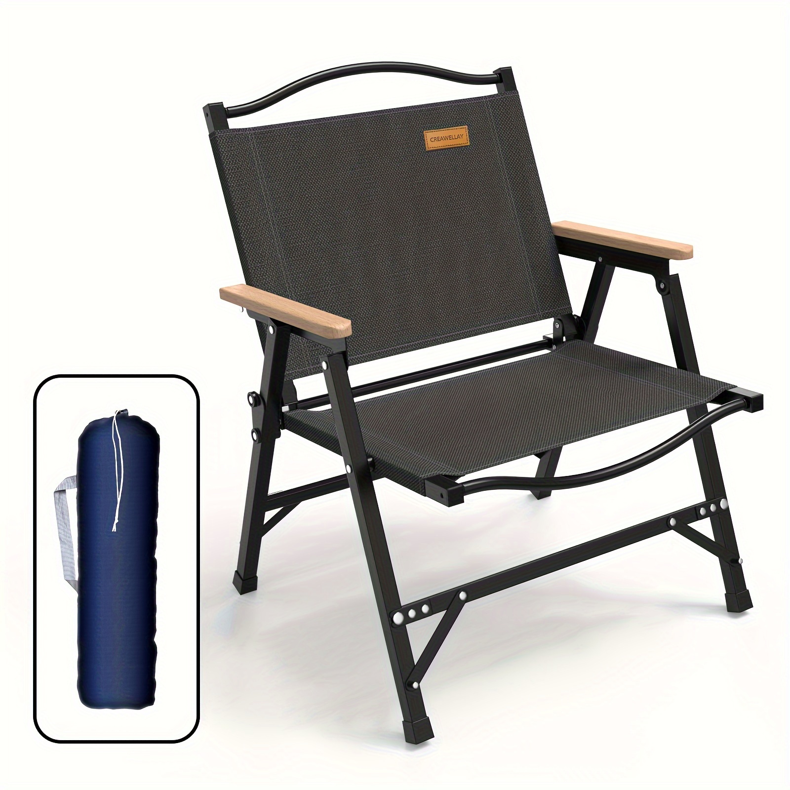 

Folding Camping Chairs, Duty Camping For Adults, 400 Lbs, Portable Chairs Wood , For