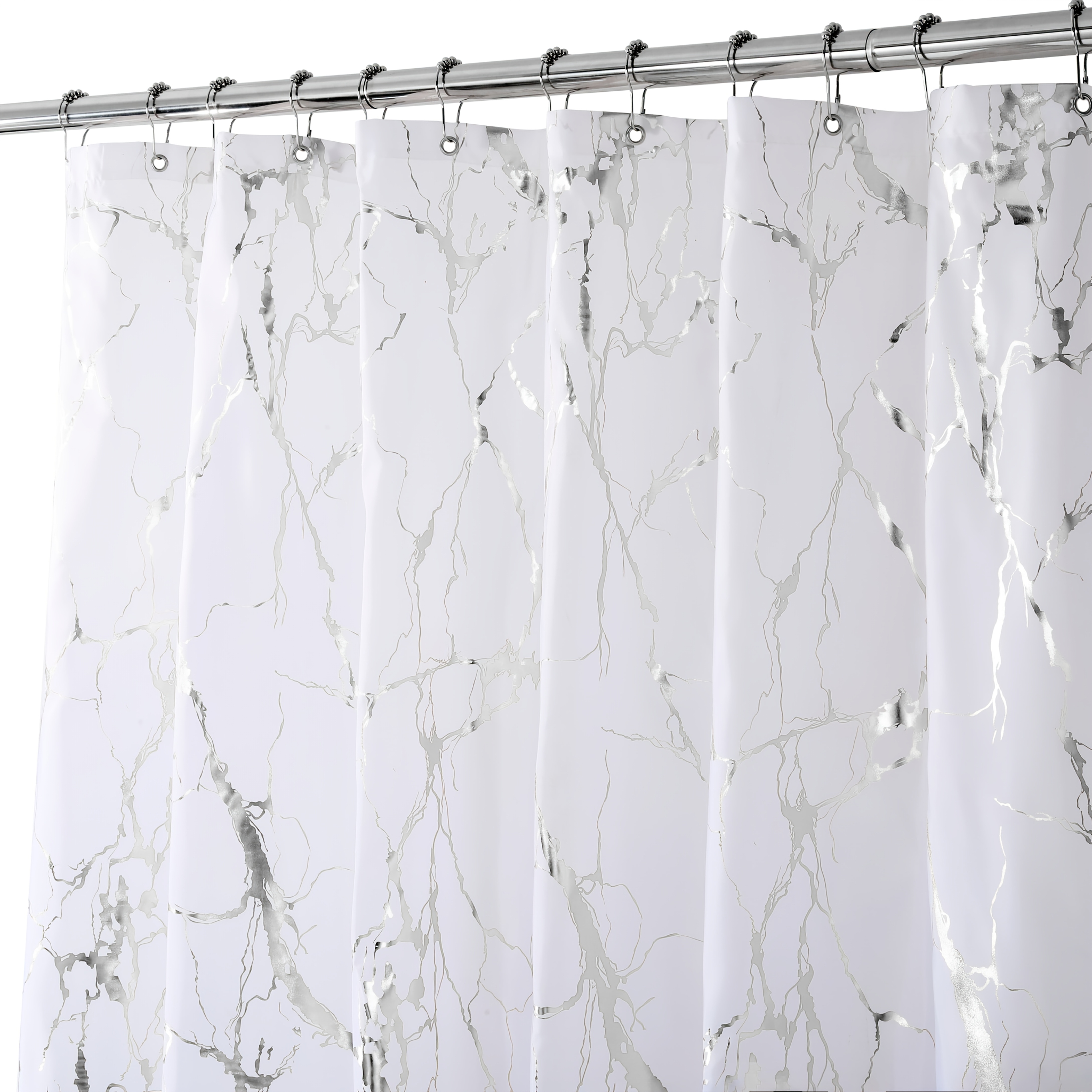 TEMU Polyester Shower Curtain Bathroom 70.86" X 70.86" Marble Pattern Hot Stamping