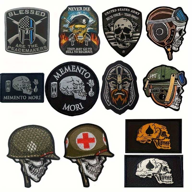 Hook Loop Embroidered Patches Tactical Cool Patches Men - Temu