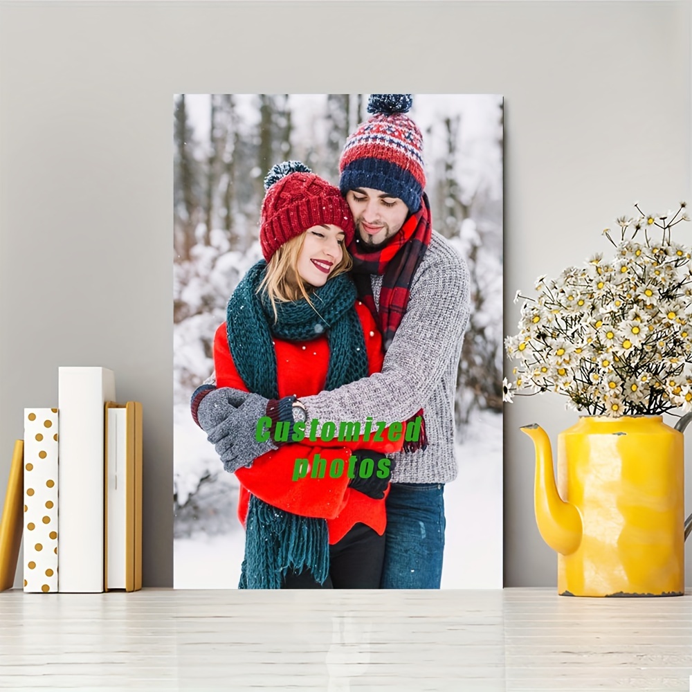 

Custom Wooden Framed Canvas 11.8"x15.7" - Personalize With Your Favorite Photos, Perfect For Bedroom, Living Room Decor & Unique Gifts For Weddings, Valentine's, Thanksgiving, New Year, Birthdays