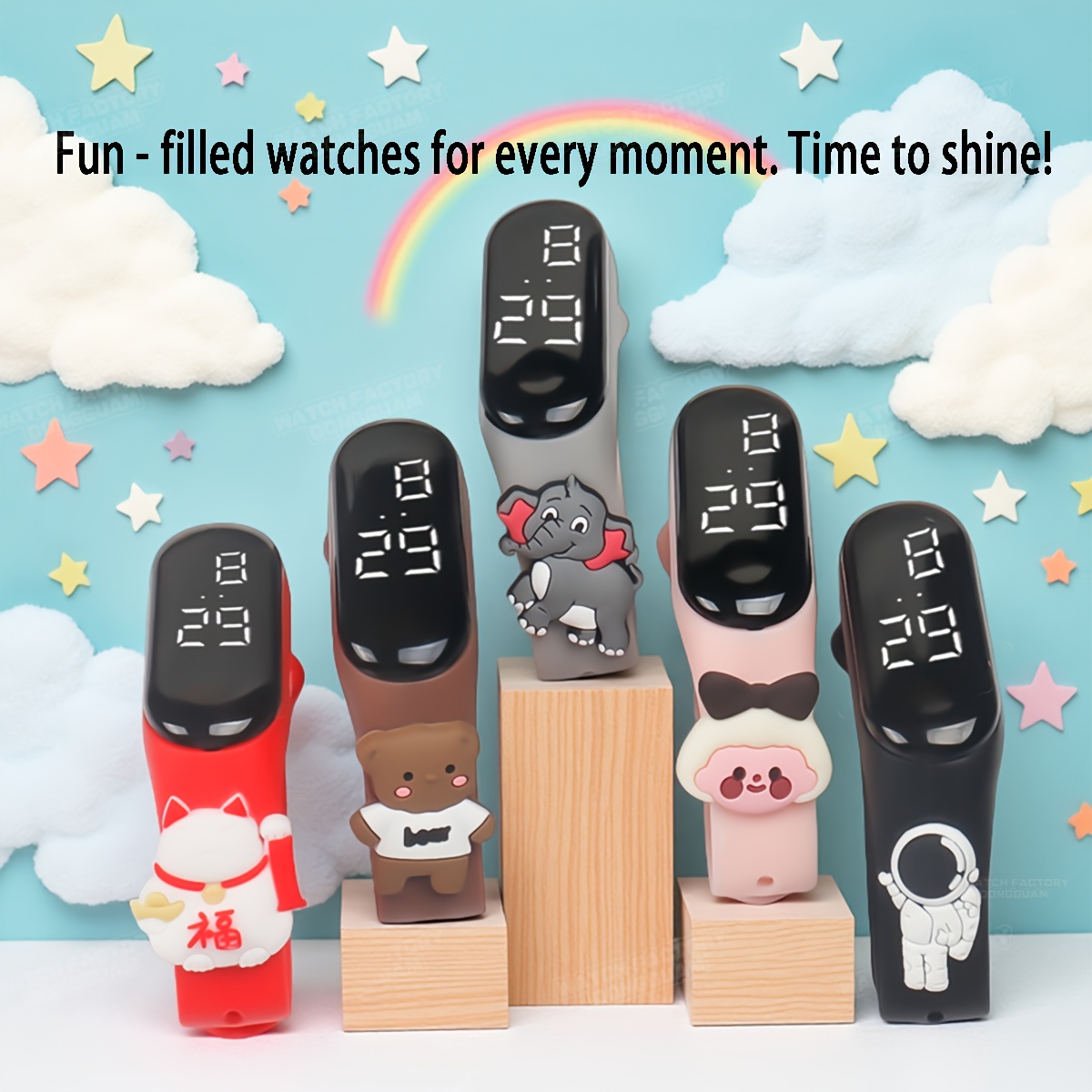 1pc of popular cute   cartoon style suitable for boys and girls in elementary school and kindergarten wristbands