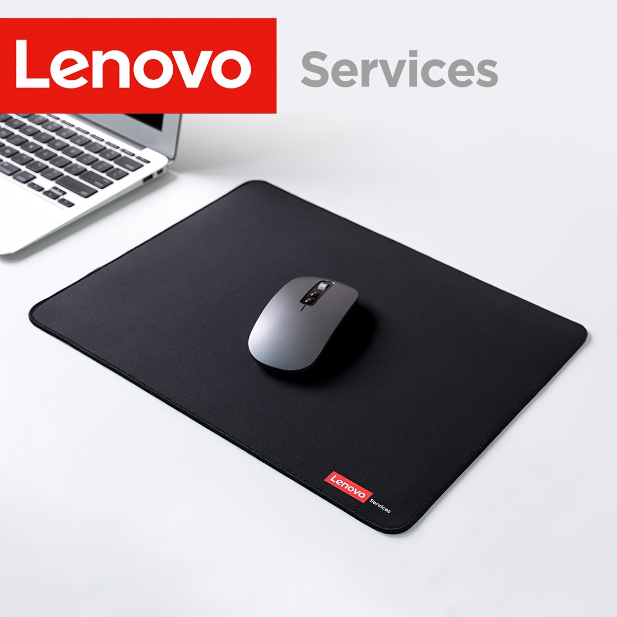 Lenovo Classic Non-Slip Gaming and Office Mouse Pad - Large Desk Mat with Anti-Slip Base, Precision Tracking, Easy-Clean Surface for PC, Laptop, Computer - Compatible with Lenovo Computers, Large Mousepad for Desk, Sleek Design