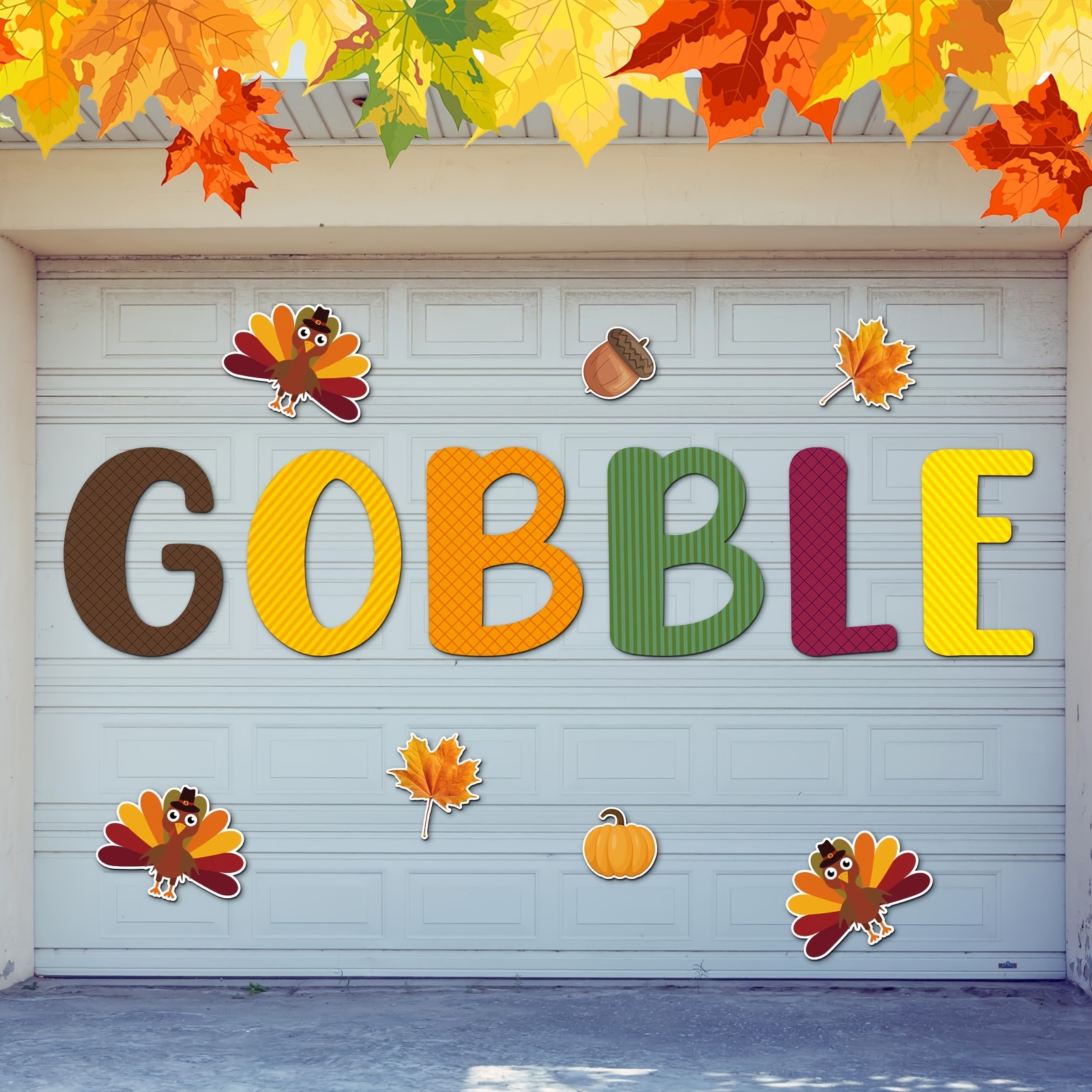 TEMU 13pcs Thanksgiving Turkey Garage Door Decor Set, Autumn Turkey Garage Door Magnets, Holiday Thanksgiving Fridge Magnets, Car Decoration, Indoor
