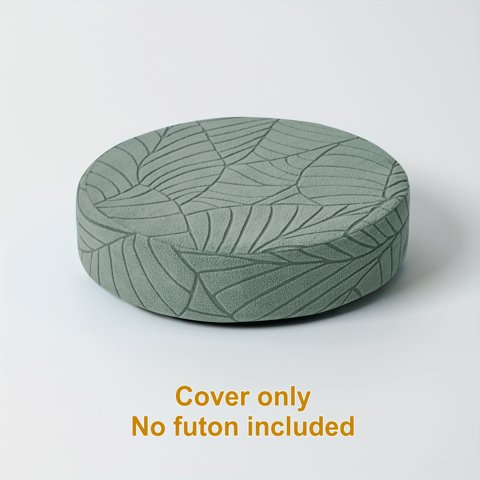 1pc Fleece Leaf Jacquard Elastic Cushion Protector