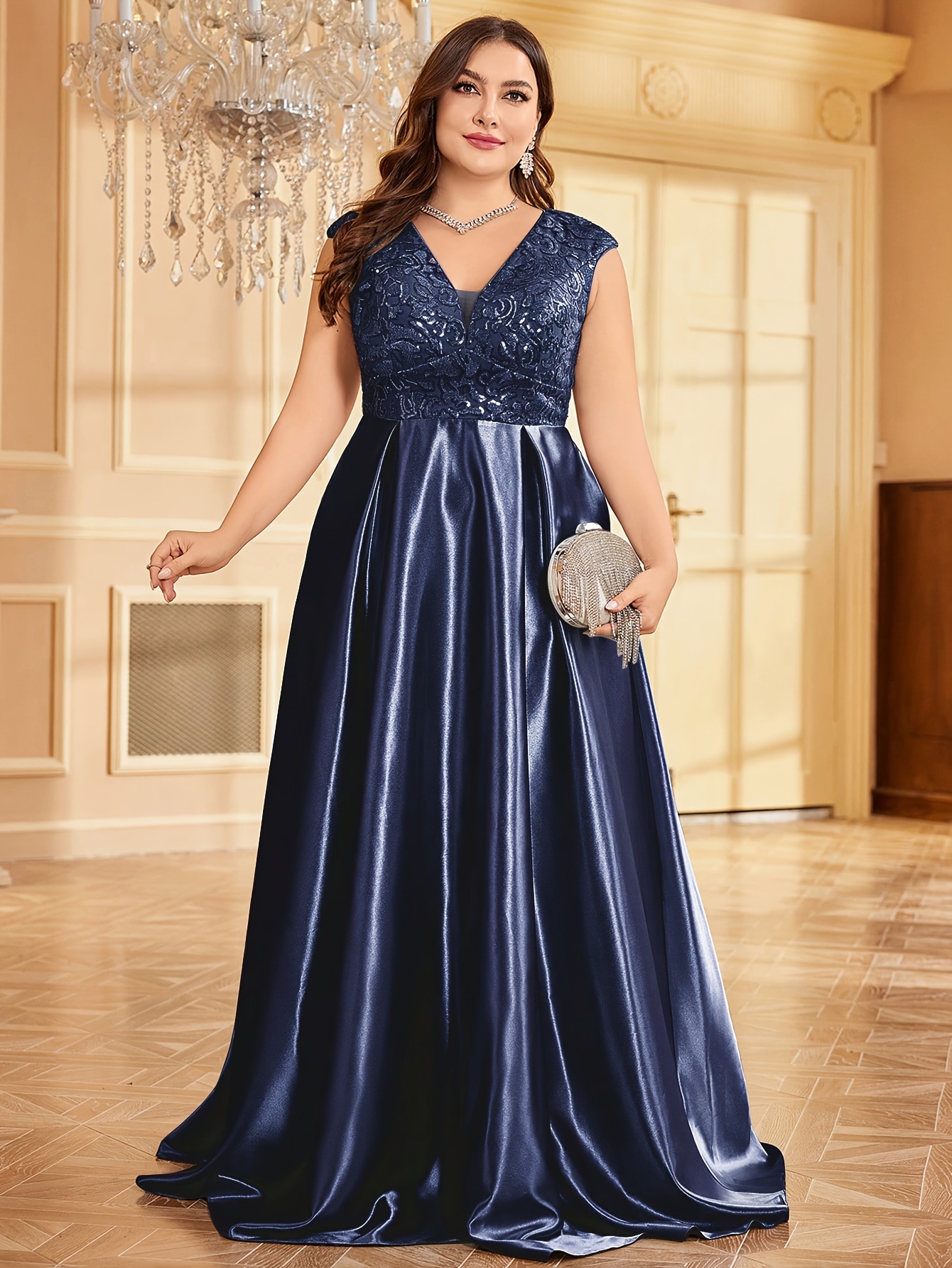 formal dress for short curvy girl Plus-Size Short Red Homecoming Dress with Lace-Up Back Wine / 14W main image 1