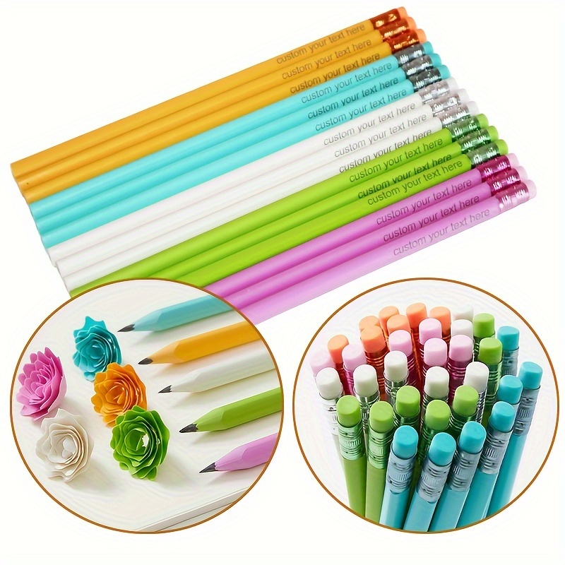 

Custom Engraved Macaron Pencils 45-pack - Hb Lead, 2mm+ Thickness, Resin Material, Perfect For Office & School Supplies, Ages 14+