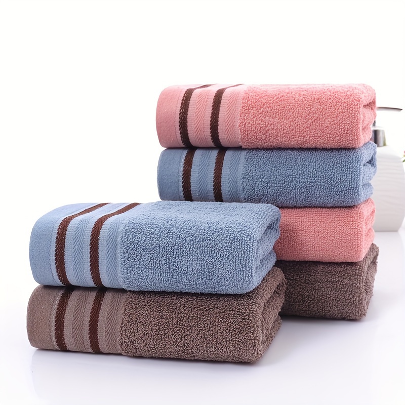 

6pcs Set Of Absorbent And Quick-drying Towels, 3 Color Combinations