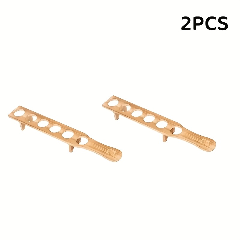 TEMU Wood Shot Flight Tray Set, 2pcs Rustic Bar Tasting Paddle For Tequila, Whiskey, Bourbon, Party Serving